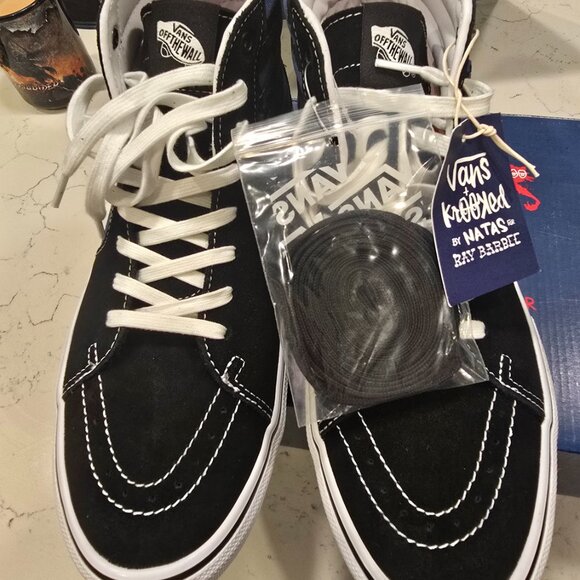 Vans Skate Sk8-Hi Krooked By Natas For Ray Barbee Black Shoe Sneaker Mens 12 US - Picture 4 of 14